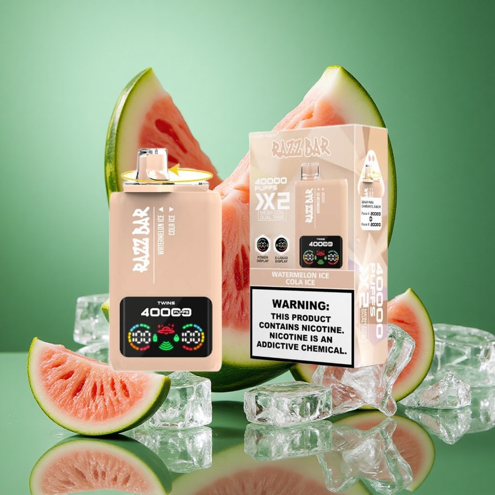 Razz Bar 40000 Puffs Engangs Vape Vannmelon Is_Kola Is 1.0 Ohm 2 Mesh Coil 650 Mah Battery wholesale Norway