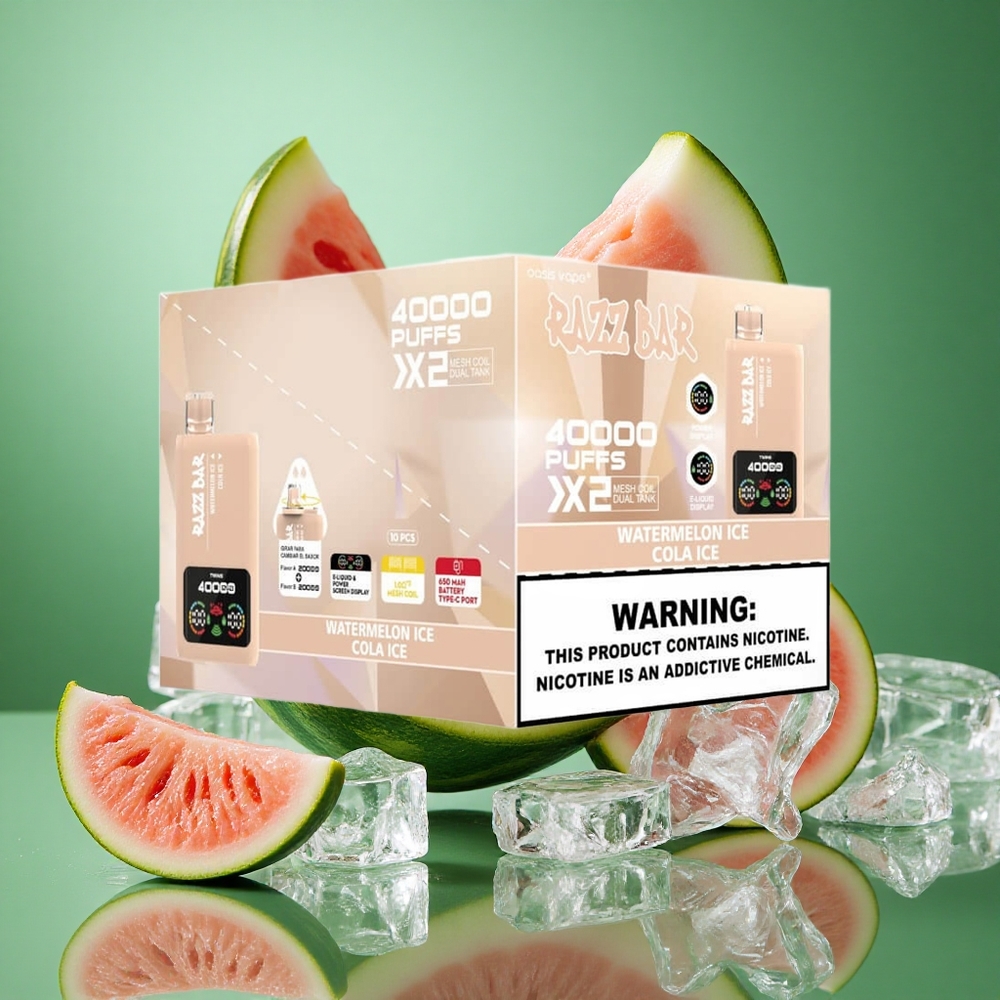 Razz Bar 40000 Puffs Engangs Vape Vannmelon Is_Kola Is 1.0 Ohm 2 Mesh Coil 650 Mah Battery wholesale Norway