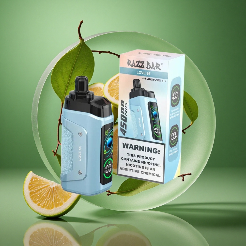 Razz Bar 45000 Puffs Engangs Vape Love 66 Justerbar Luftstrøm Type-C Ladbar wholesale Norway