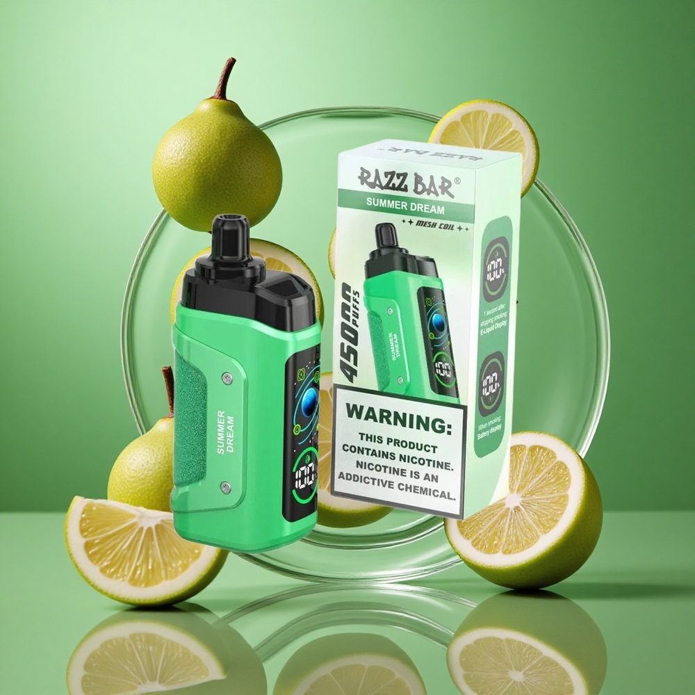 Razz Bar 45000 Puffs Sommerdrøm Justerbar Luftstrøm Type-C Omladbar wholesale Norway