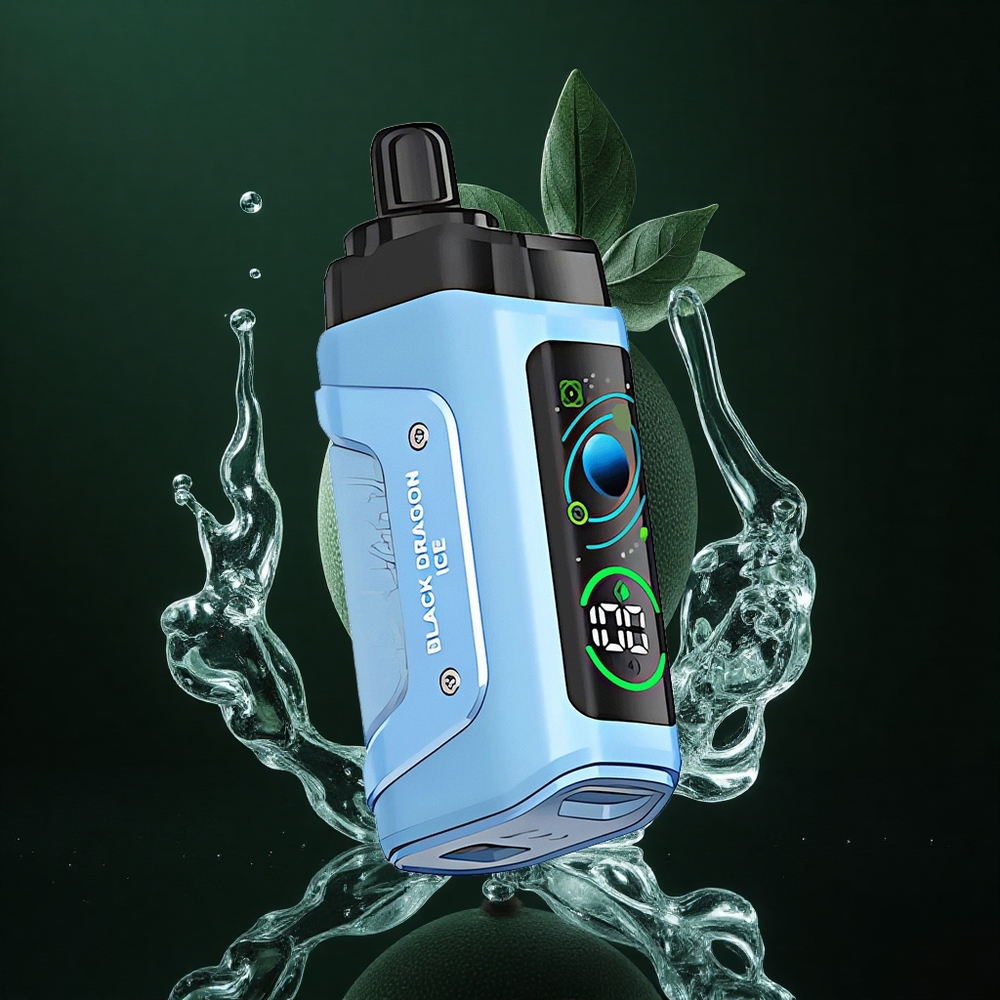 Razz Bar 45000 Puffs Svart Drage Is Med Justerbar Luftstrøm og Type-C Lading wholesale Norway