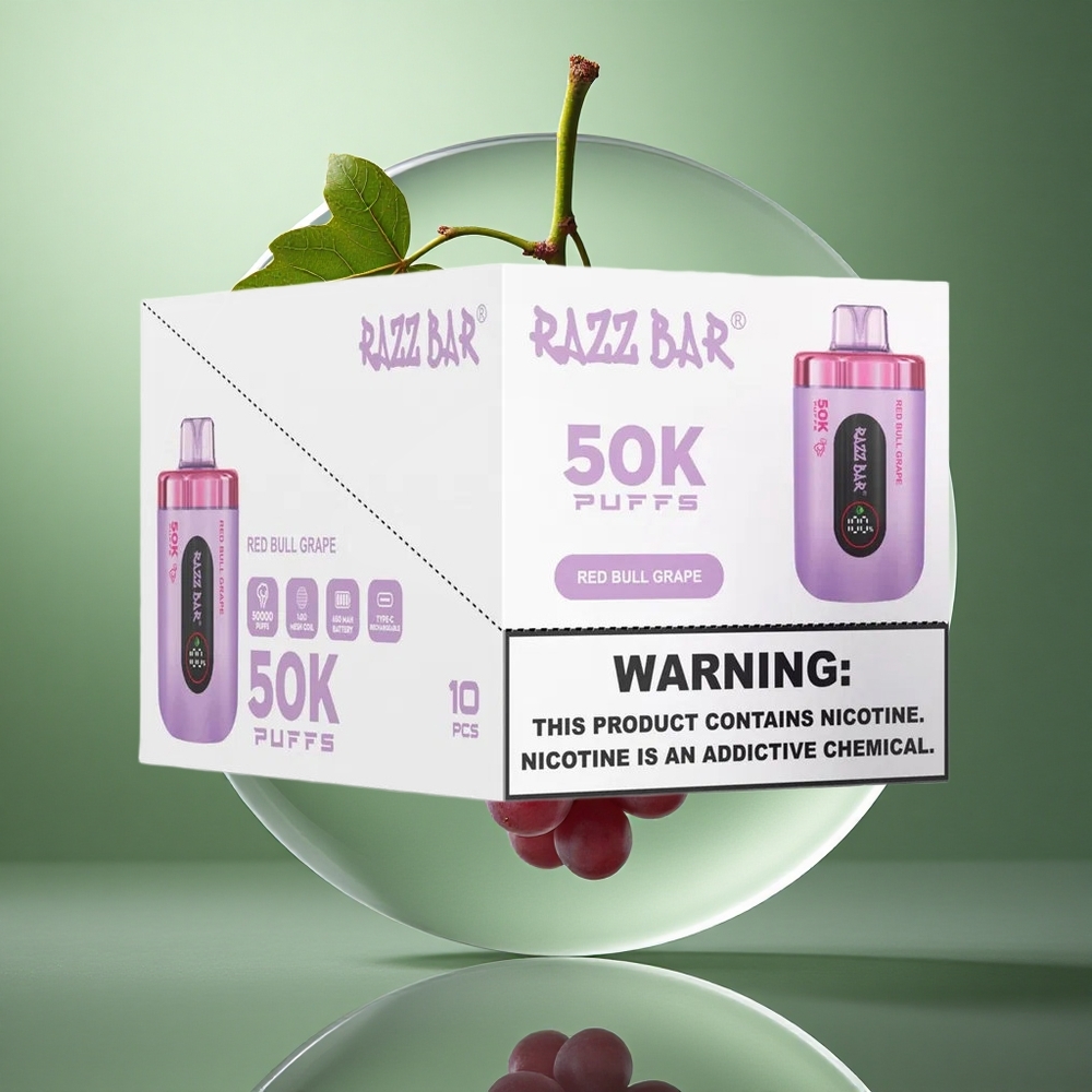 Razz Bar 50K Puffs Redull Druer Opptil 50000 Innåndinger Type-C-Oppladbar wholesale Norway