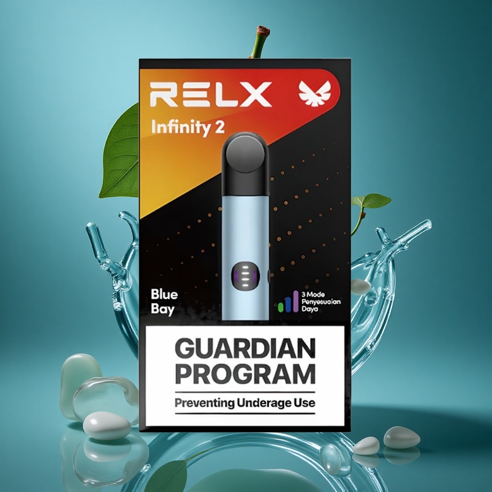 RELX Infinity 2 650 Puffs Blå Design: Sleek, metallisk finish wholesale Norway