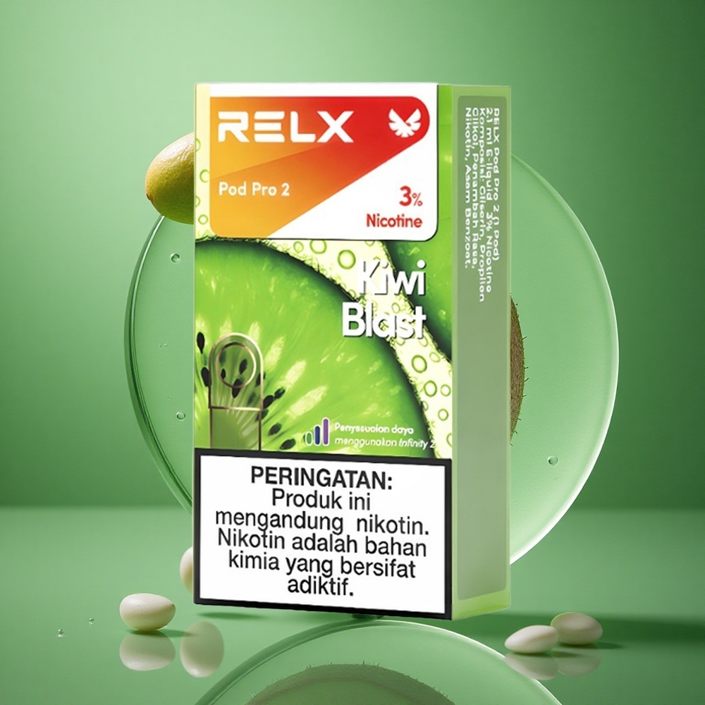 RELX Pod Pro 2 600 Puffs Kiwi Blast (Nikotinnivå: 3%, Væskevolum: 1.9ml) wholesale Norway