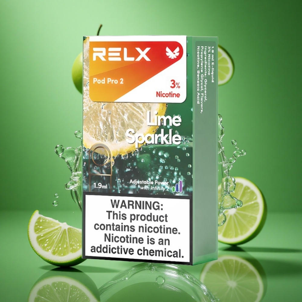 RELX Pod Pro 2 600 Puffs Lime Sparkle (Nikotininnhold: 3%, Kapasitet: 1,9ml) wholesale Norway