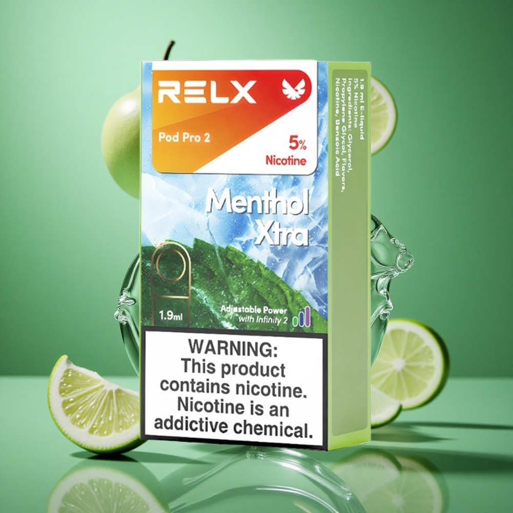RELX Pod Pro 2 600 Puffs Mentol Xtra Nikotininnhold: 5%, Kapasitet: 1.9ml wholesale Norway