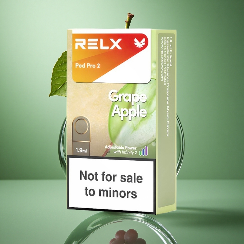 RELX Pod Pro 2 600 Puffs Nikotinfritt Drue Eple 1.9ml wholesale Norway