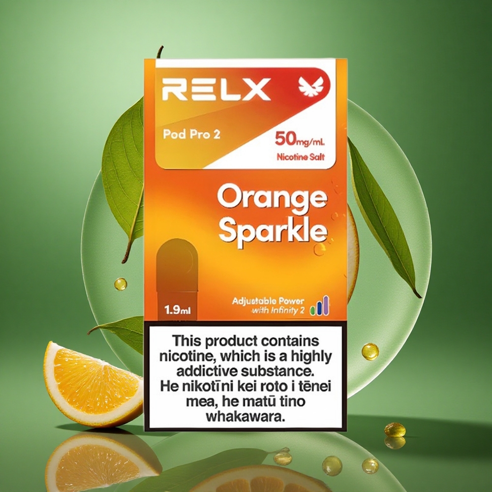 RELX Pod Pro 2 600 Puffs Oransje Gnist 1.9ml Nikotininnhold: 5% wholesale Norway
