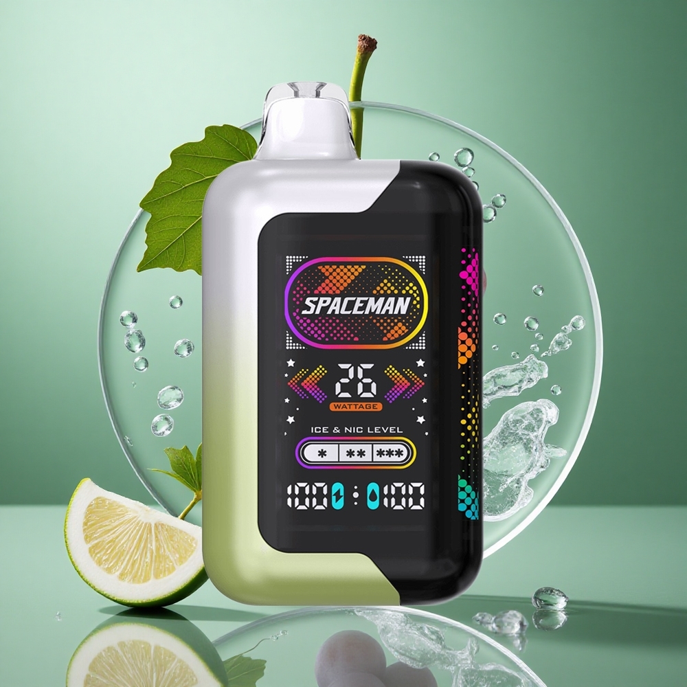 SMOK SPACEMAN SP40000 40000 Puffs Engangs Vape Hvit Drue Is Skjerm 2.28" Ultra-Large LED wholesale Norway